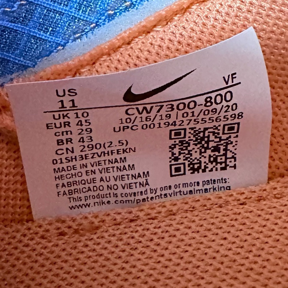 Nike Air Force 1 ‘07 LV8 Orange Trance Shoes 11 White CW7300-800 - Picture 5 of 6